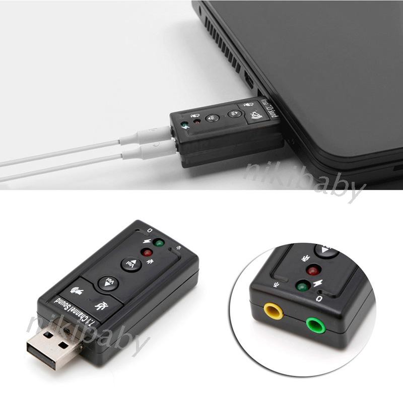 Card Âm Thanh Usb 2.0 7.1 Kênh 3d Kết Nối Máy Tính
