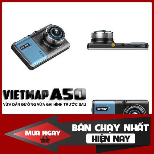 CAMERA HÀNH TRÌNH VIETMAP A50 VỪA DẪN ĐƯỜNG VỪA GHI HÌNH TRƯỚC SAU KÈM THẺ NHỚ - Chính hãng