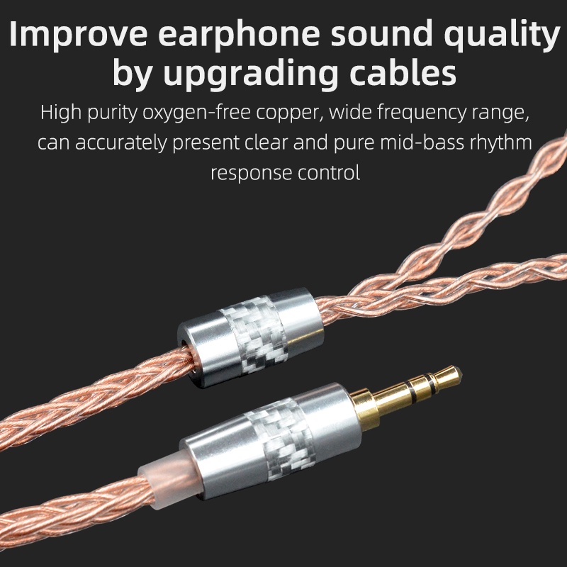 Dây cáp FAAEAL cho tai nghe KZ ZSN PRO X 2 chân có thể tháo rời 0.75mm