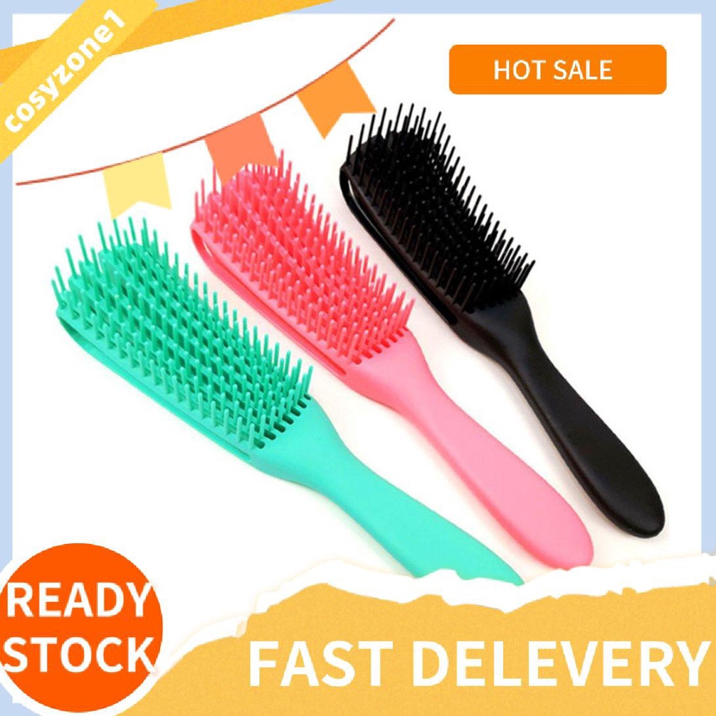 ☃ cosyzone1 ☃ Massage Hair Brush Detangling Wet Hair Comb For Curly Wet Dry Oil Thick Hair
