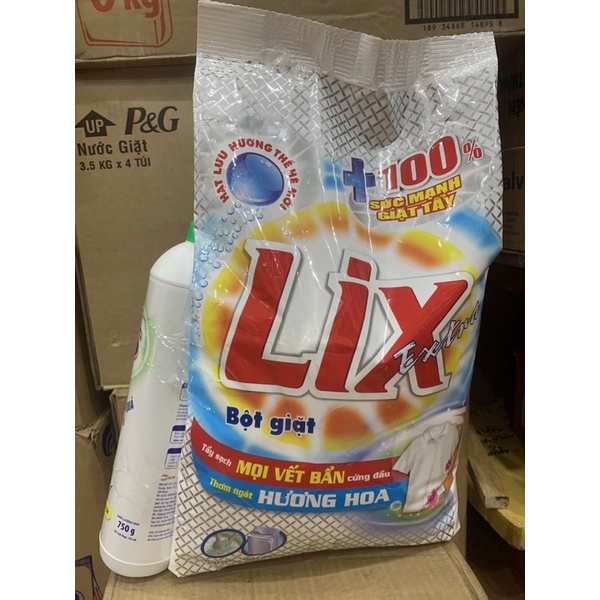 Bột giặt LIX extra hương hoa 5,5kg tặng kèm nước rửa chén 750g