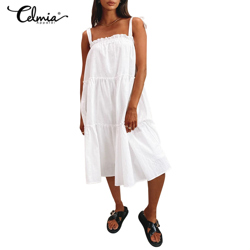 Đầm Maxi Celmia Dáng Xòe Không Tay Thời Trang Dành Cho Nữ