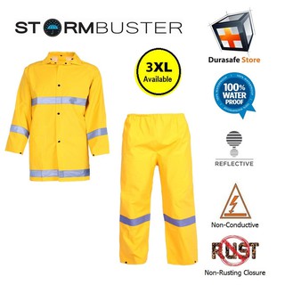 ÁO MƯA BỘ PHẢN QUANG MÀU VÀNG STORMBUSTER SIZE S, M, L, XL