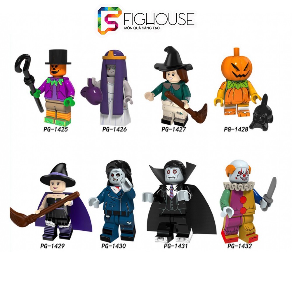 Xếp Hình Minifigures Các Nhân Vật Halloween PG8171 - Đồ Chơi Xếp Hình Lắp Ráp [C9]