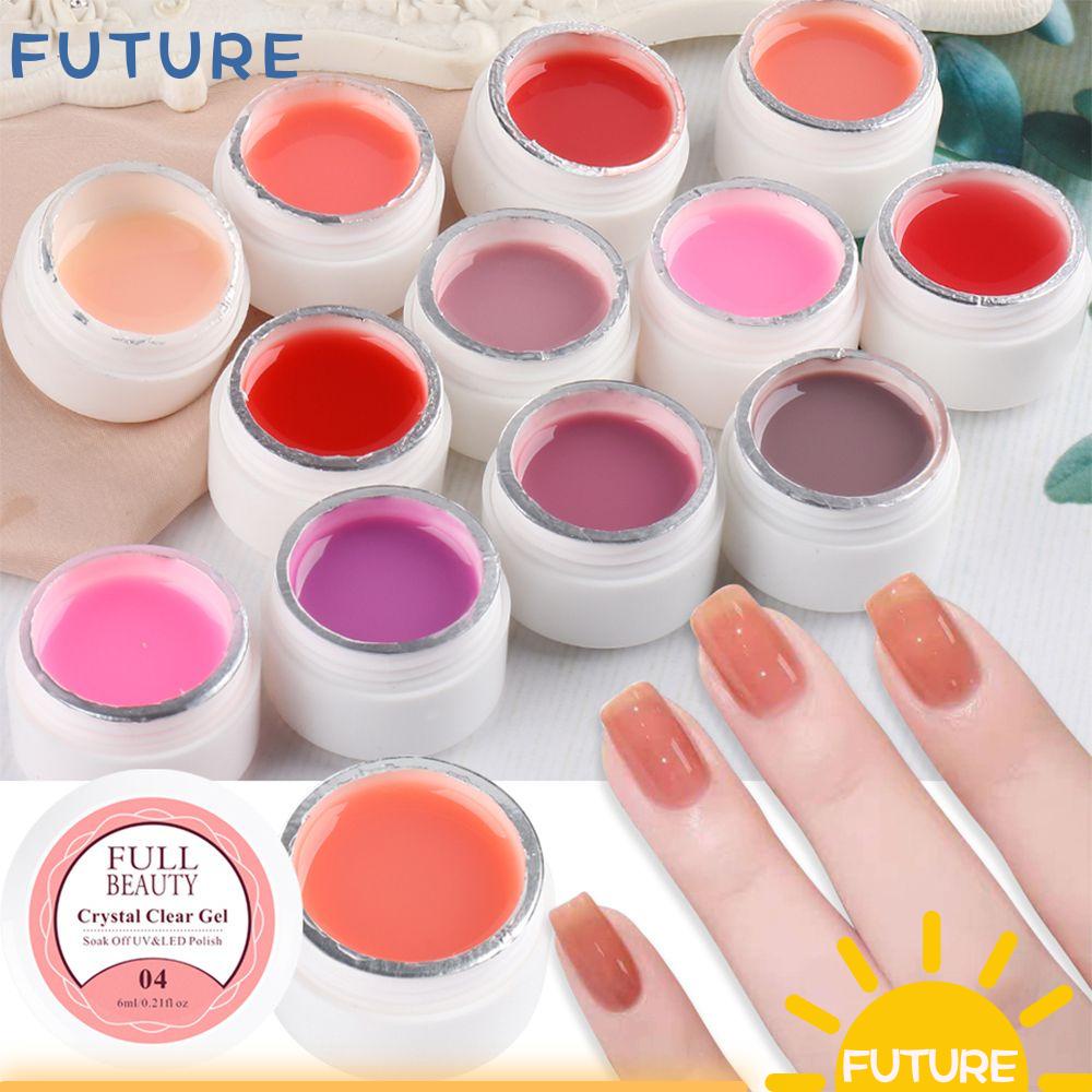 FUTURE UV Led Nail Gel Semi Permanent|Pink Color Ice Translucent Gel Manicure Nails Art Gel For Baking Varnish Nail Polish