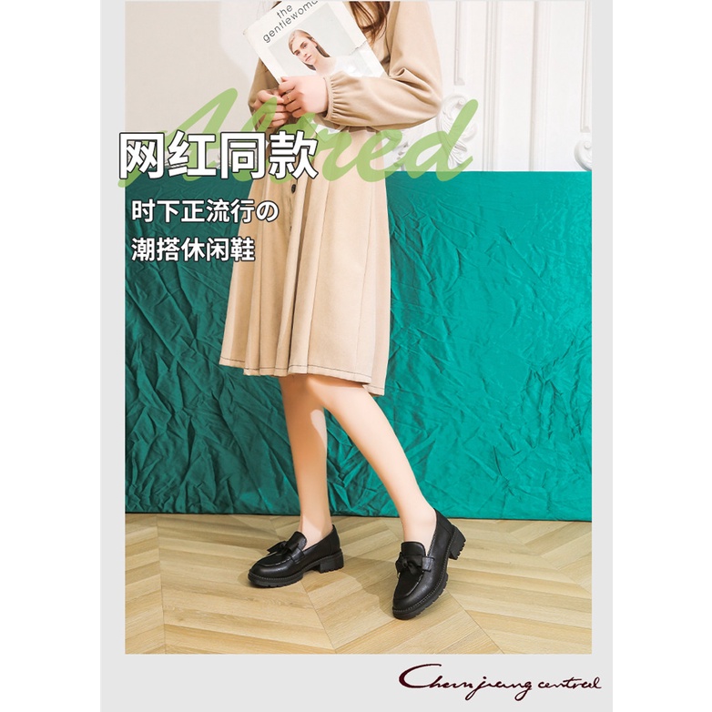 Giày LOLITA Nhật Bản Giày Búp Bê Nữ Đế Thấp 3 Phân Đính Nơ