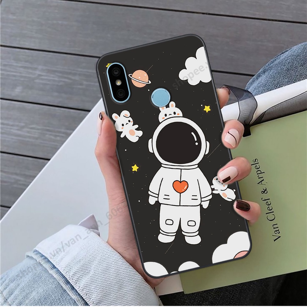 Ốp Xiaomi Redmi 6 Pro / Mi A2 Lite hình bầu trời, phi hành gia đẹp, ốp lưng điện thoại xiaomi viền dẻo cao cấp