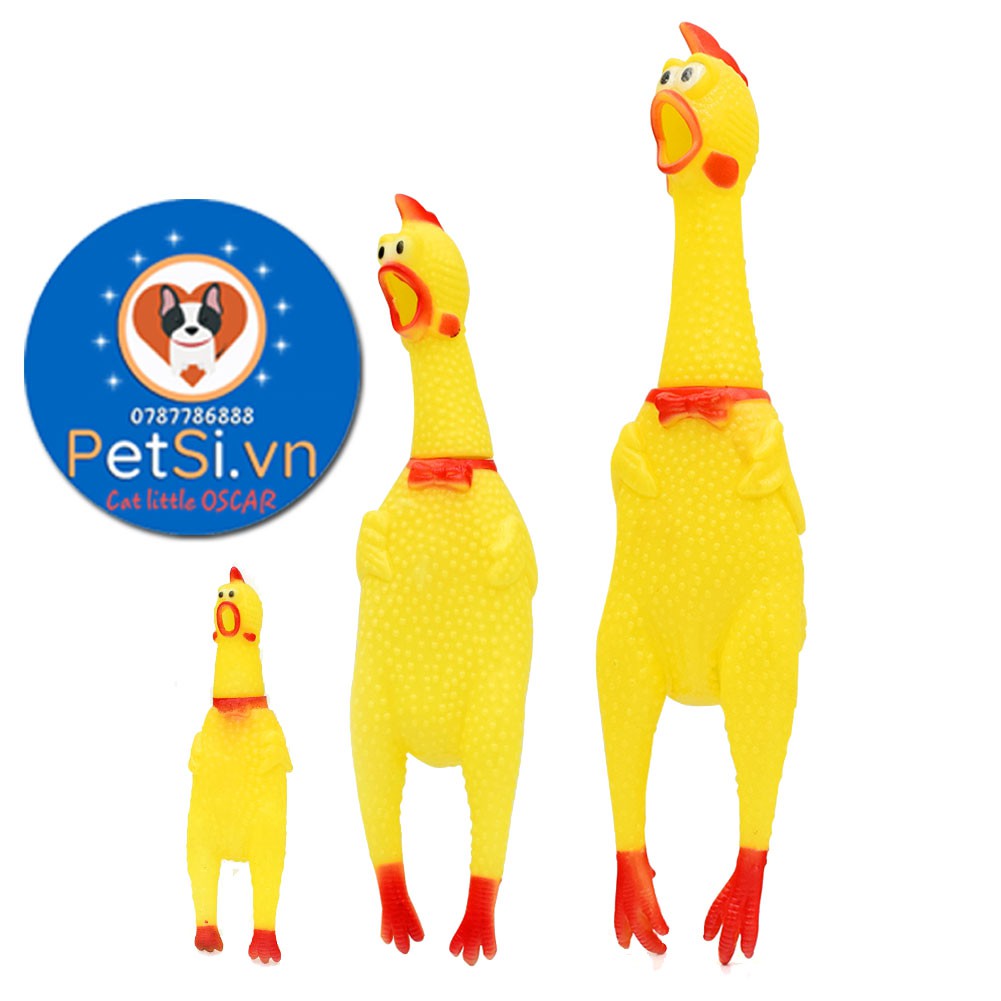 Đồ Chơi Cho Pet Gà Bóp Kêu ò ó o