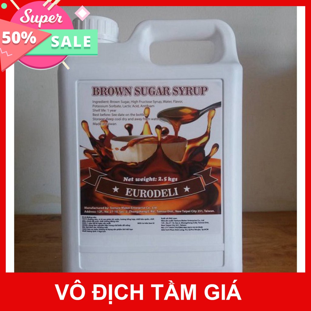 [GIÁ SỈ] Sirô Đường Đen Eurodeli (Brown Sugar Syrup) 2,5Kg