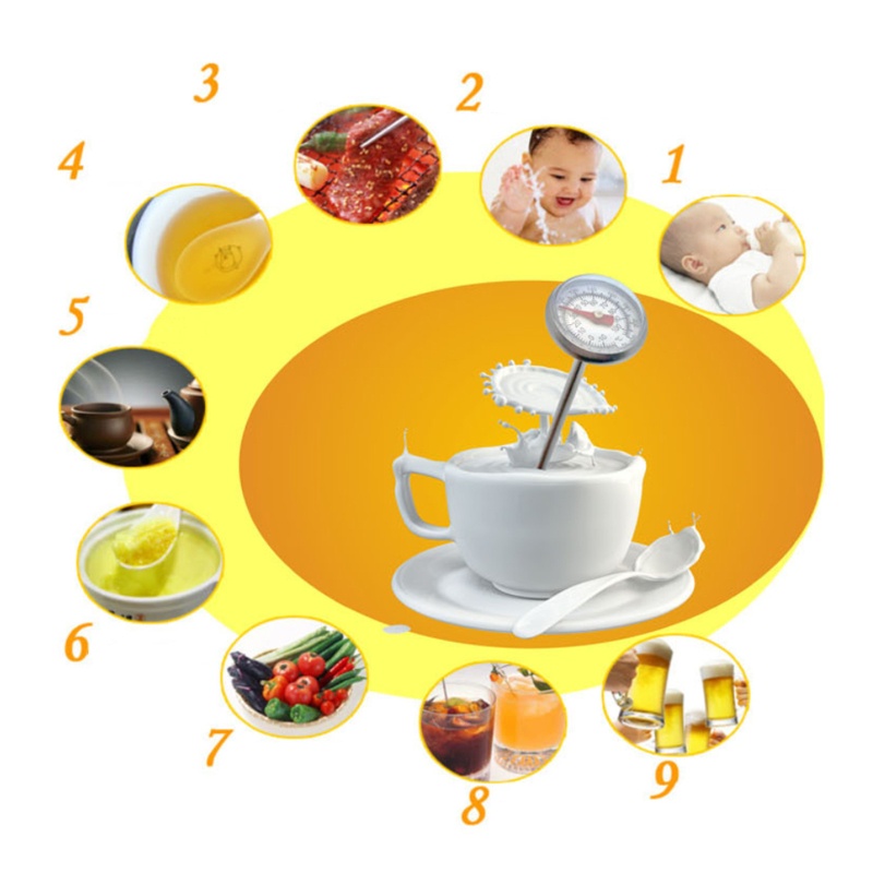 Máy Đo Nhiệt Độ Cơ Khí Chính Xác Kèm Đầu Dò Chuyên Dụng Cho Gia Đình