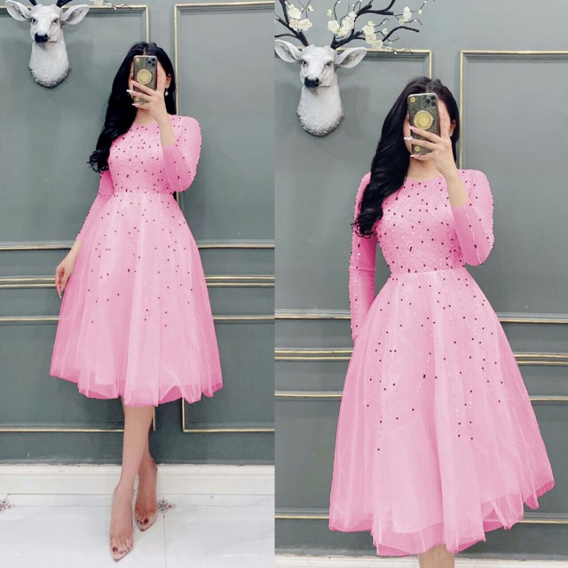 ẢNH VÀ VIDEO THẬT 1000%   Đầm xoè kết đá