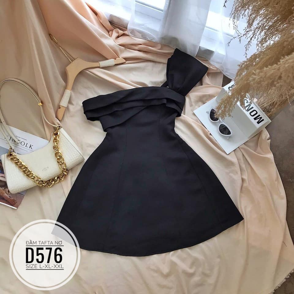 (CÓ ẢNH THẬT) BIGSIZE Đầm tafta nơ D576 Màu sắc: hồng - đen - kem | BigBuy360 - bigbuy360.vn