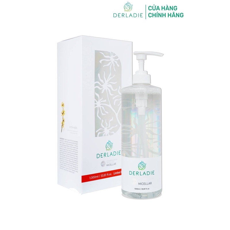 [ TẶNG BÔNG 80 MIẾNG ] NƯỚC TẨY TRANG SẠCH SÂU DERLADIE 1000ML | BigBuy360 - bigbuy360.vn