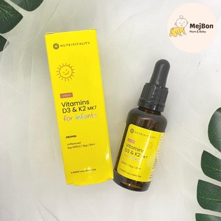 Vitamin d3k2 mk7 nutrivitality 30ml anh