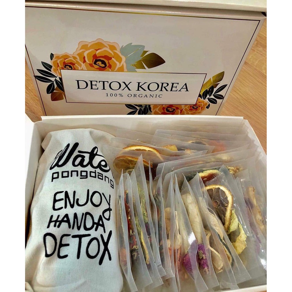 Set 50 gói FULL VIP detox Robimart giảm cân, đẹp dáng -Tặng kèm bình nhựa 1l, túi vải, hộp