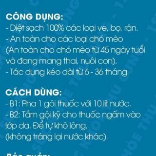 Dac tri  ve, bọ, rận top 1