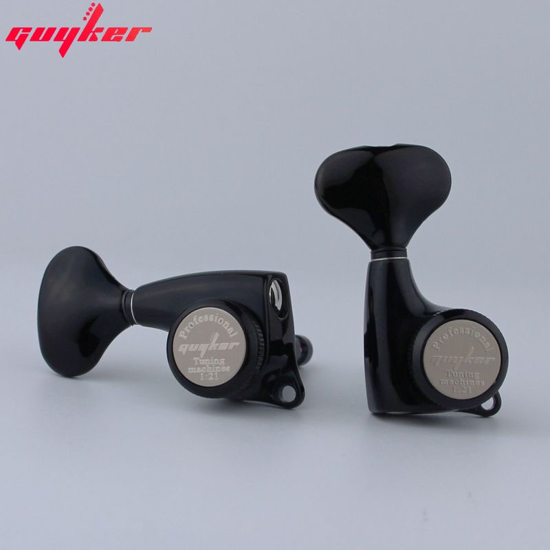 Bộ Khóa Chỉnh Dây Đàn Guitar Điện Màu Đen/Vàng Đồng 1:21