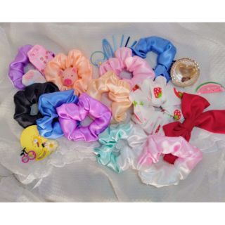Scrunchies đồ cột tóc (Hàng có sẵn, hình thật)
