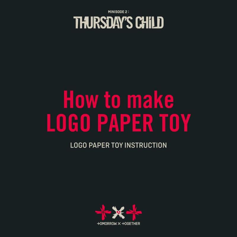 Đồ chơi lắp ghép giấy hình logo album txt Thursday child official