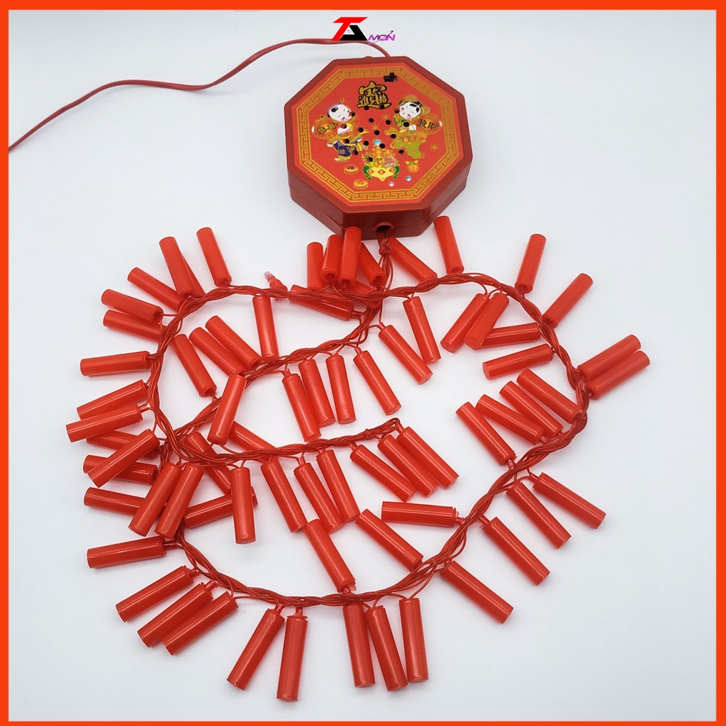 Pháo tép điện tử có đèn led nhấp nháy,âm thanh nổ, pháo trang trí tết, trang trí trước cửa nhà