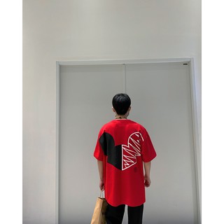 TEE BIG LOGO đỏ - ÁO THUN basic CHUỘT TRẮNG