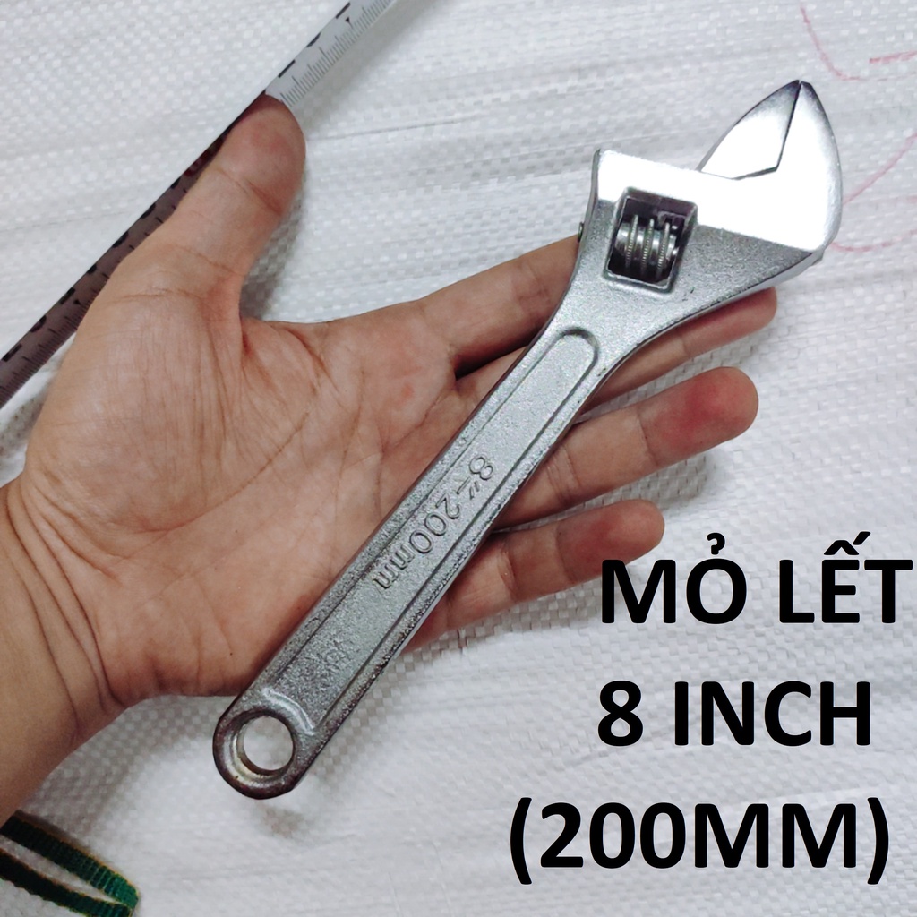 Mỏ lết thép trắng 8 inch (200mm)