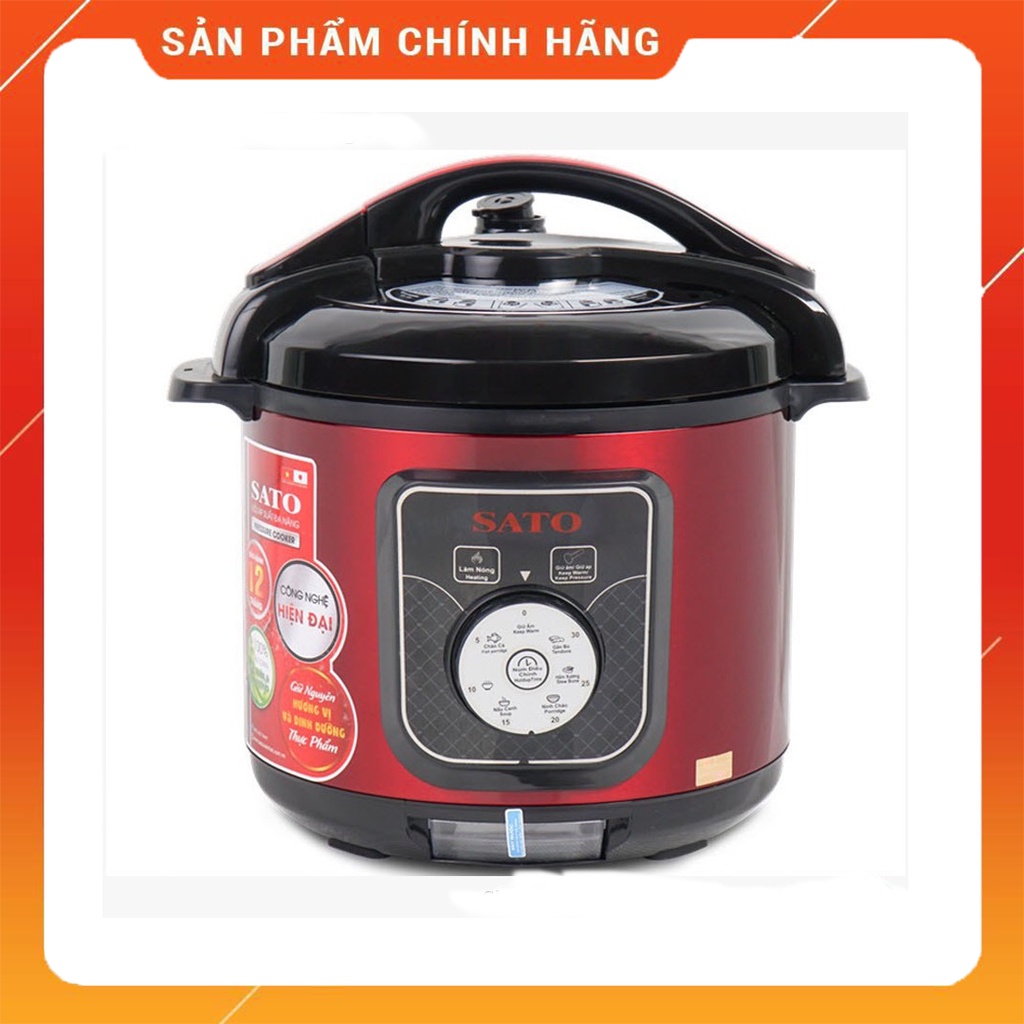 Nồi Áp Suất Đa Năng SATO 6AS011 6.0L, Thiết Kế Sang Trọng, Công Nghệ Nhật Bản