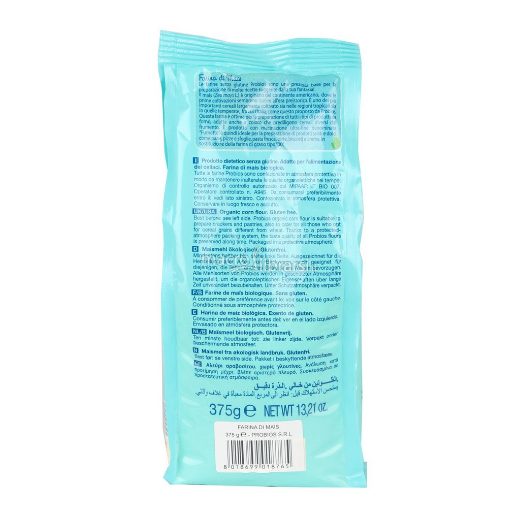 Bột bắp hữu cơ 375g ProBios Organic Corn Flour