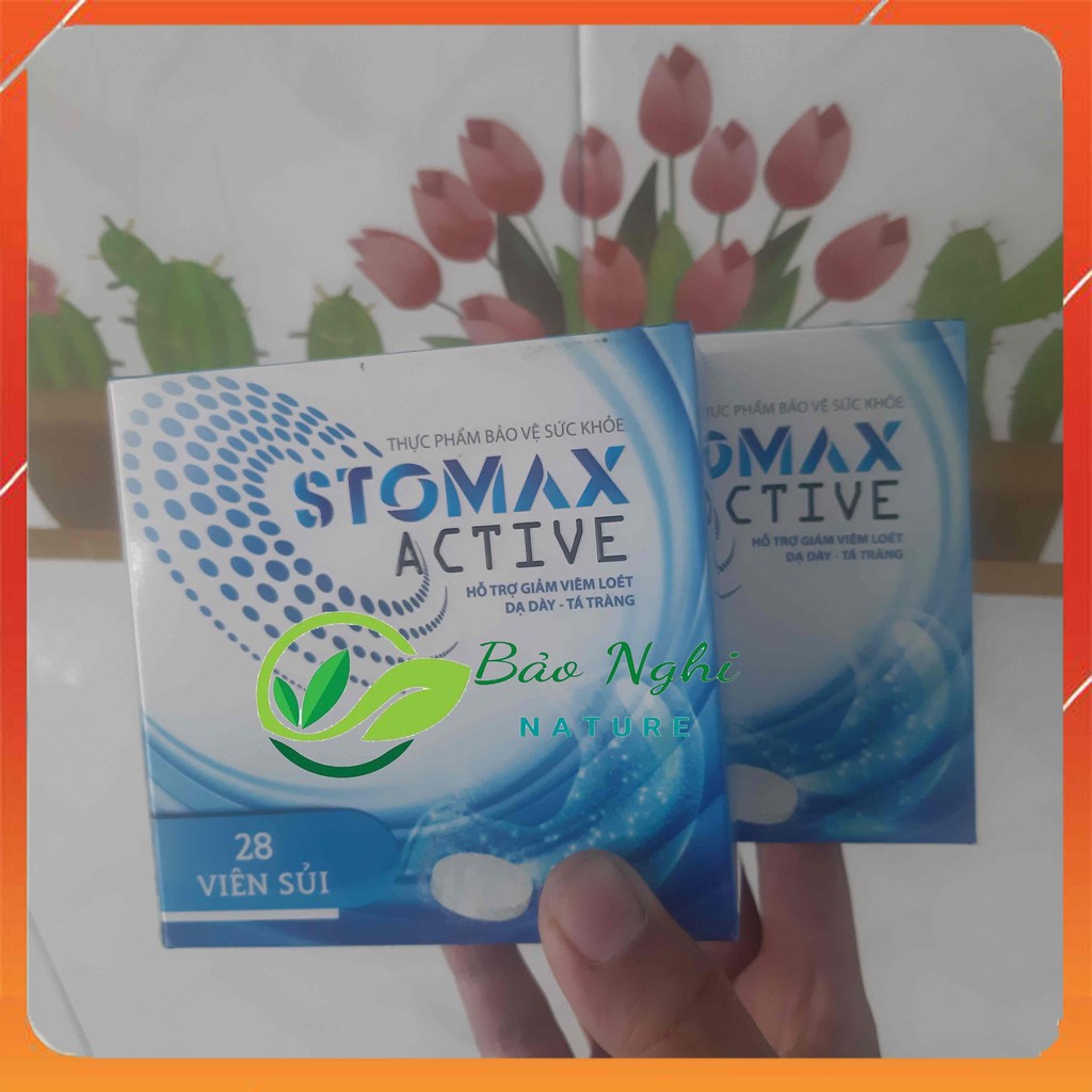 VIÊN SỦI STOMAX ACTIVE - Đẩy Lùi Cơn Đau Cho Dạ Dày Khỏe Mạnh Loại Bỏ Trào Ngược Ợ Chua - [CHÍNH HÃNG HỘP 28 VIÊN SỦI]