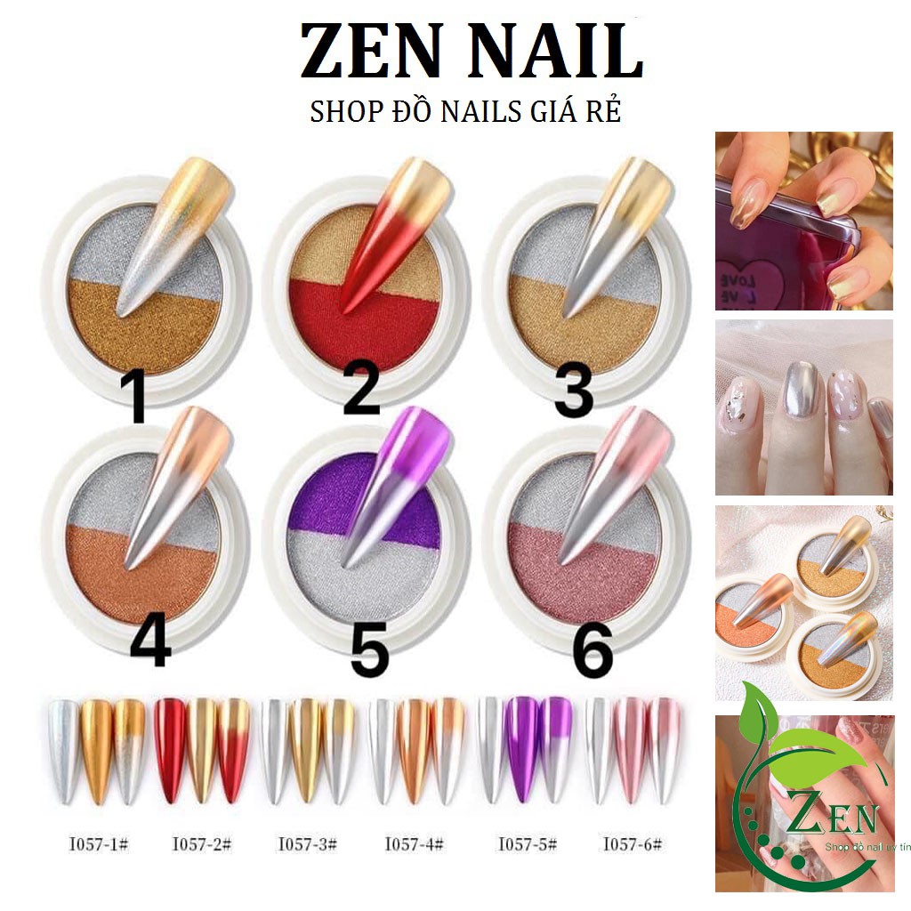 Bột tráng gương nén, Nhũ ombre 2 màu