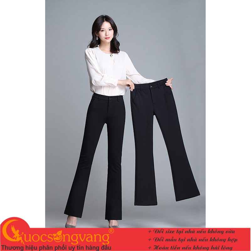 Quần nữ công sở cotton quần ống loe co giãn 4 chiều GLQ144 Cuocsongvang | BigBuy360 - bigbuy360.vn