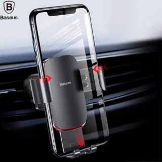 Bộ đế giữ điện thoại khóa tự động dùng cho xe hơi Baseus Metal Age Gravity Car Mount LV229