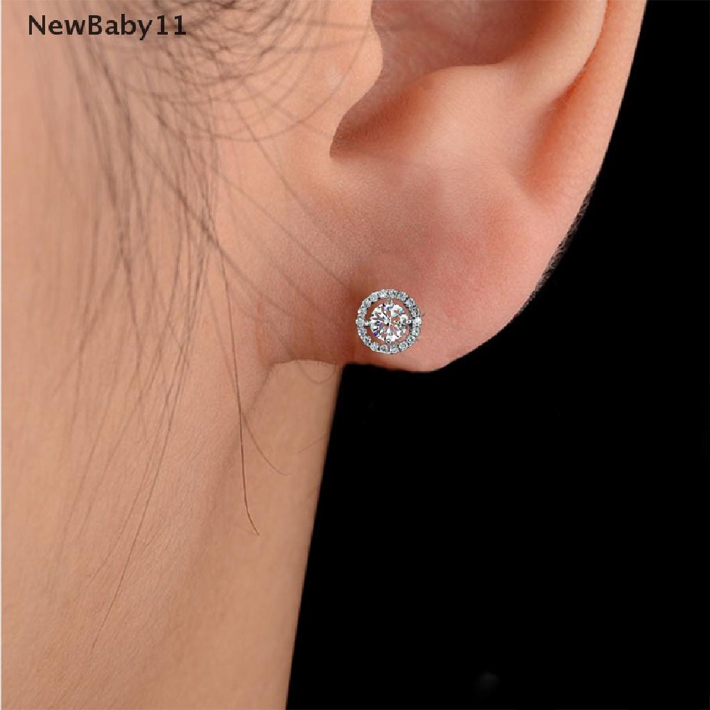 Khuyên tai tròn đính đá zircon phong cách vintage thời trang cho nữ