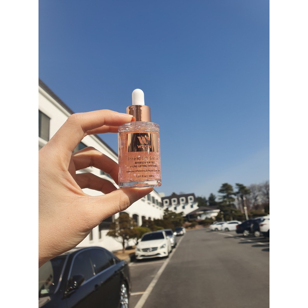 Serum Trắng Da, Ngừa Nám, Nâng Cơ V-Line WSKIN THREAD LIFT SERUM 30ML tinh Chất Sợi Chỉ Tơ Vàng Và Saffron