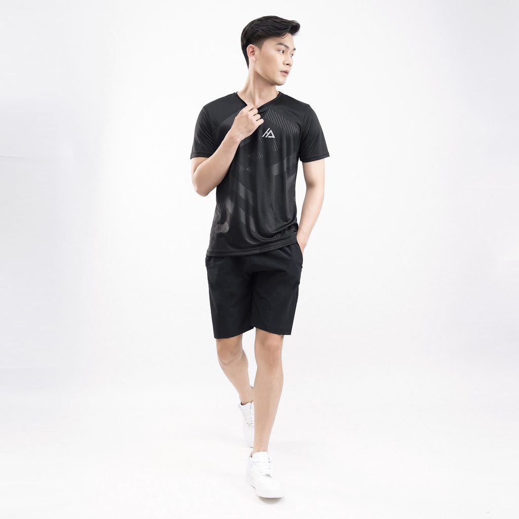 Bộ quần áo nam tay ngắn mùa hè DINO SPORTS quần áo mùa hè dáng thể thao chất thun lạnh hoạt động thoải mái