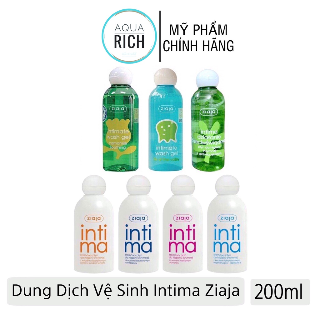 Dung Dịch Rửa Vệ Sinh Dạng Sữa Intima Ziaja - 200ml
