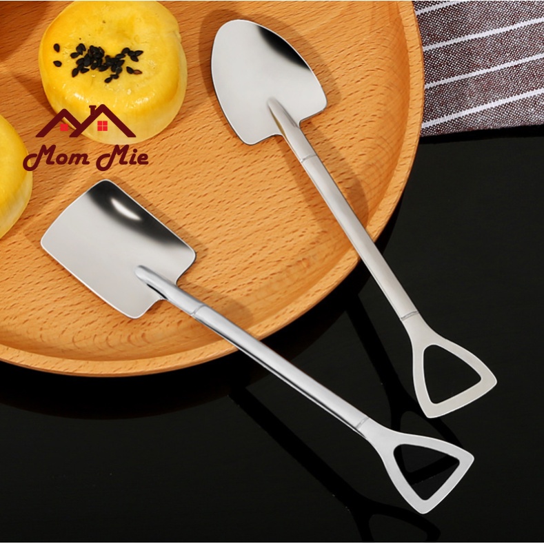 Muỗng inox dài, thìa cà phê inox, thìa dài uống trà sữa thép không gỉ 304 -J171