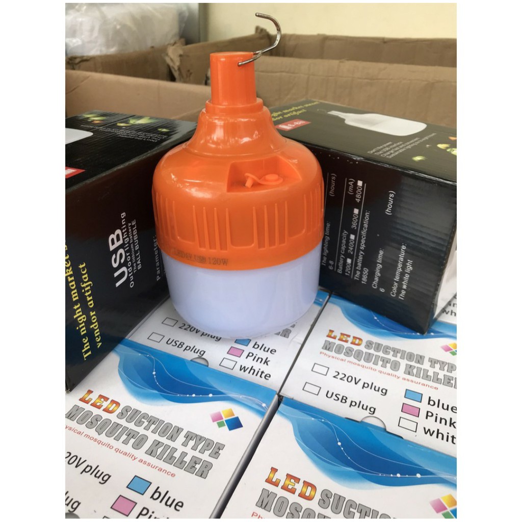 Bóng đèn tích điện , Bóng tích điện 120w ,có móc treo