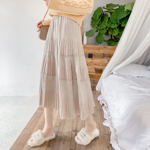 [ẢNH THẬT-SẴN HÀNG] Chân váy maxi 3 tầng xinh xắn kèm