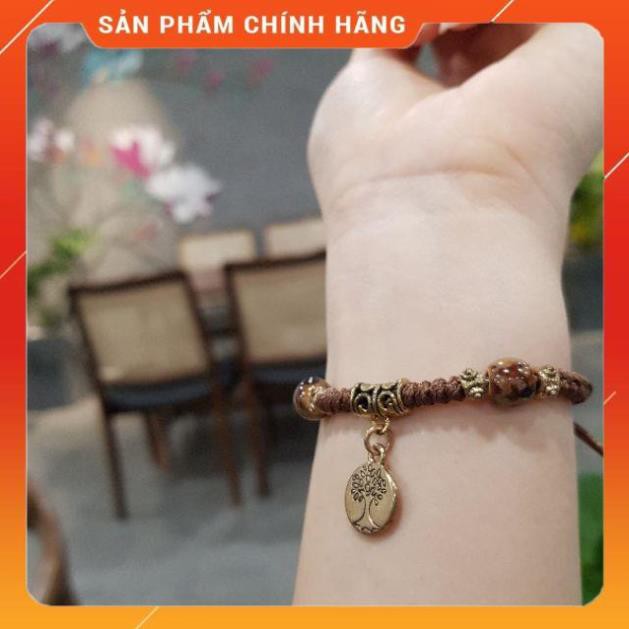 Hot!!!  Vòng tay dây rút đá thổ cẩm phong cách vintage siêu xinh, bán giá rẻ giá re