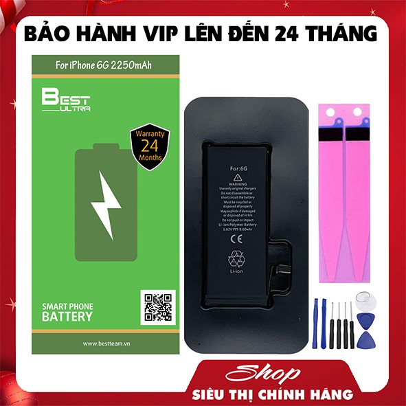 Pin iPhone 6G BEST Siêu Cao 2250mAh - BẢO HÀNH 24 THÁNG