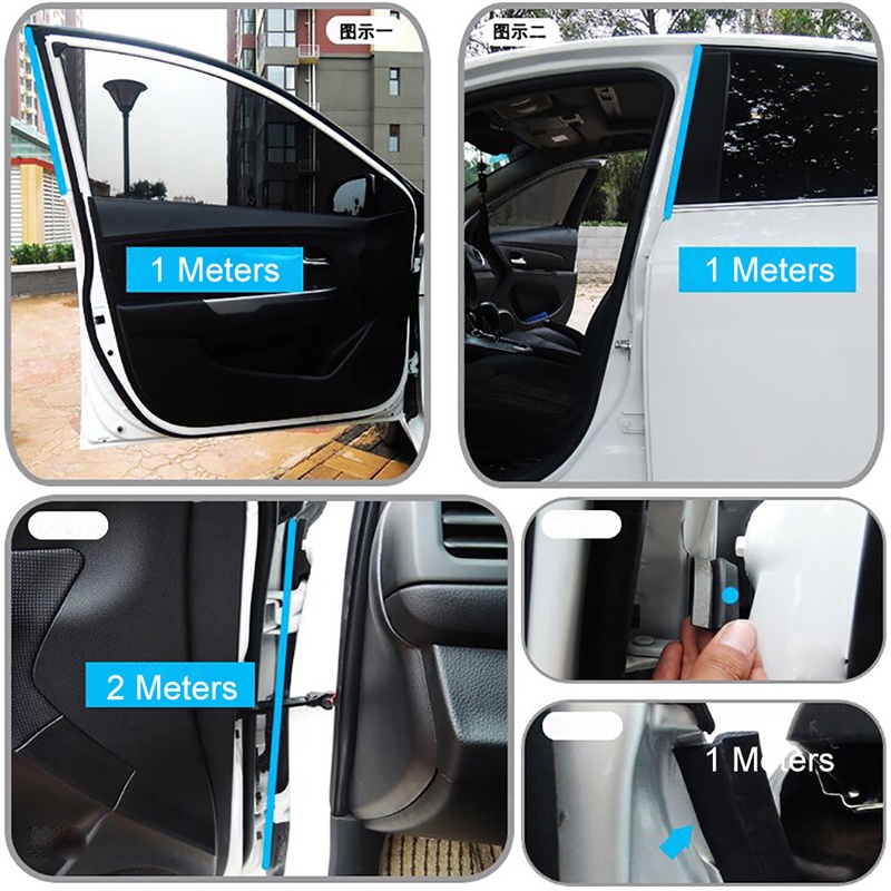 Dải cao su dán viền cửa xe hơi SEAMETAL hình chữ Z 25mm cách âm chống bụi tiện dụng cho xe hơi