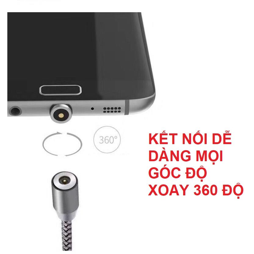 Đầu Sạc Nam Châm Rời LIGHTNING/ MICRO USB/ TYPE C Dùng cho cáp sạc nam châm xoay 360 độ