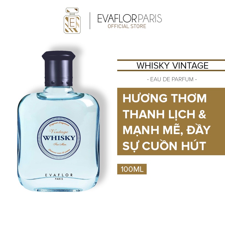 Nước hoa nam Evaflor Whisky Vintage chính hãng Pháp hương thơm say đắm, hấp dẫn, từng trải
