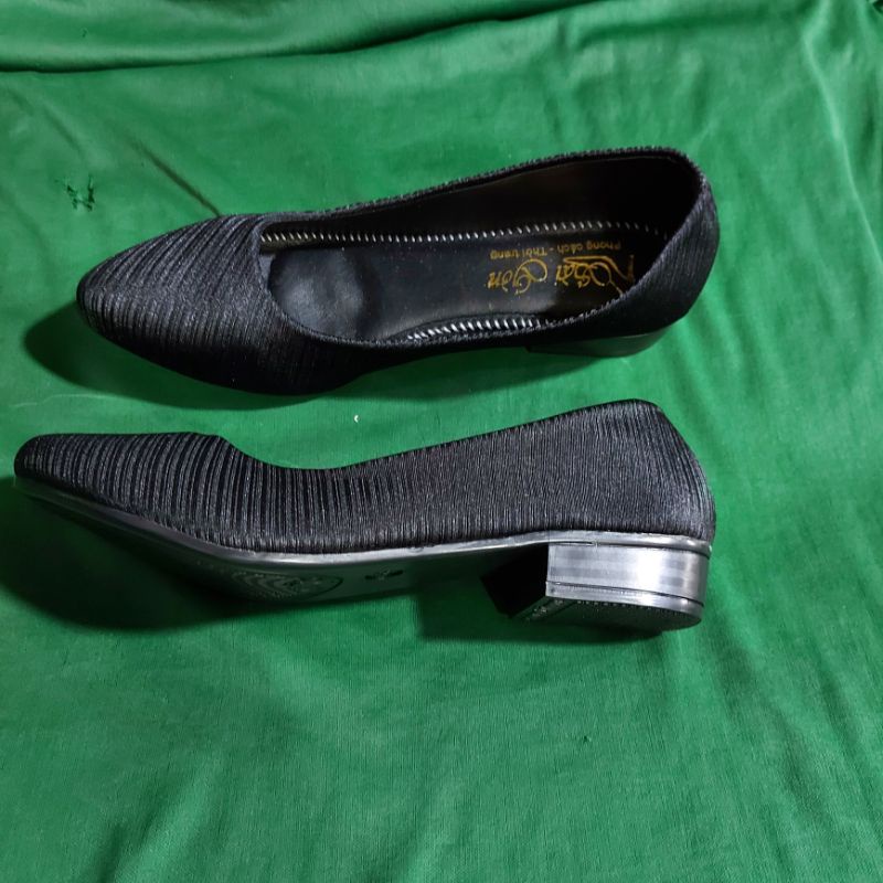 Giày búp bê gót 2cm - da đen si mờ -nhiều mẫu- phom nhỏ khách nên đặt tăng 1 size