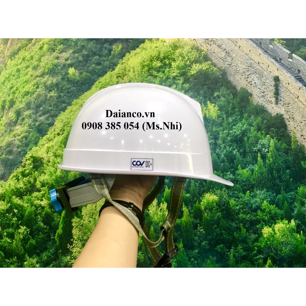 Mũ Bảo Hộ Lao Động COV màu trắng kiểu dáng Kujie Hàn Quốc- Hình thật