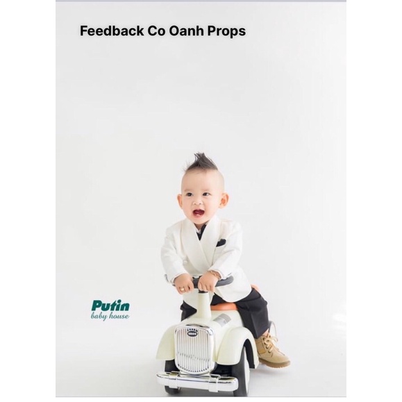 Áo Vest Trắng Hai Hàng Nút Cho Bé Trai Sang Trọng