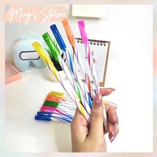 Combo 5 bút bi nến dài cute mực đen đáng yêu nhiều màu sắc