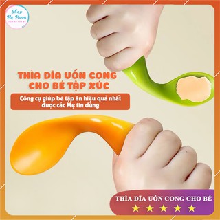 Bộ Thìa Dĩa Cho Bé Tập Ăn, Tập Xúc Kèm Hộp Đựng Cao Cấp