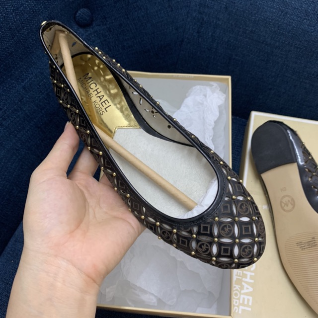 [CLEARANCE 600K size 36 - nhập mã PUMI800] - Giày Authentic Michael Kors Gabriella Ballet Black